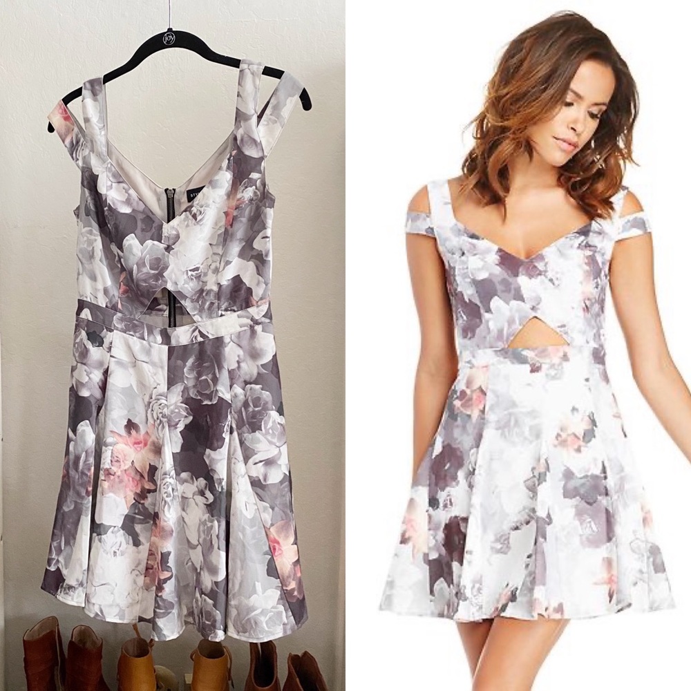 Stylestalker Floral Dress with Cutouts S